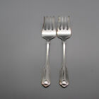 Oenida Silverplate Silver Shell Serving Forks - Set of Two NOS USA Made