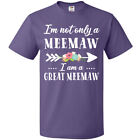 Inktastic I'm Not Only A Meemaw I'm A Great Meemaw With Flowers T-Shirt Mothers