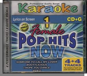 Karaoke CD+G - Female Pop Hits Now, Vol 1 - New 4 Song CD! Someone To Call Lover