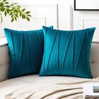 New ListingWoaboy Pack of 2 Striped Velvet Throw Pillow Covers Teal Modern Decorative Co...