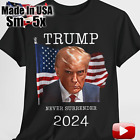 Trump Never Surrender T-Shirt 2024 MugShot Trump Black Trump 2024 T-Shirt USA