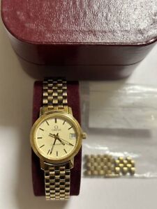 OMEGA Seamaster Quartz Cal  Yellow Dial  Vintage date with box