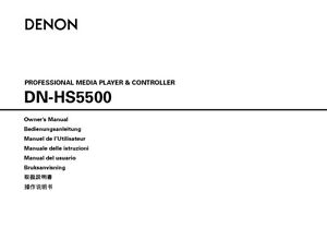 Denon DN-HS5500 Media Player Owners Instruction Manual