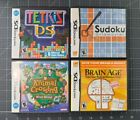 Animal Crossing Wild World, Sudoku, Tetris and Brain Age CASES & MANUALS ONLY
