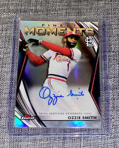 2021 Topps Finest OZZIE SMITH Auto Finest Moments Refractor Cardinals FMA-OS