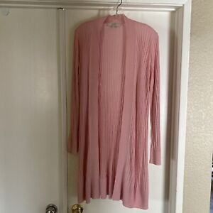 Loft Pink Long Sweater Size L