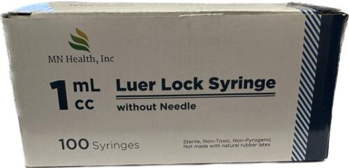 Luer Lock Syringe 1cc without needle, packaged individually - MN Health, Inc
