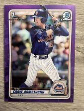 2020 Bowman Chrome Draft 1st Pete Crow-Armstrong Purple Refractor /250 NY Mets