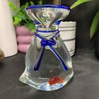 Glass Art Paperweight Carnival Gold Fish 5” Tall (050233)