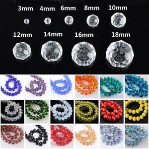 Rondelle Faceted Crystal Glass Loose Spacer Beads lot 3mm 4mm 6mm 8mm 10mm 12mm