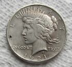 New Listing1921 Peace Silver Dollar Early Rare Key Date High Relief XF Cleaned Damaged