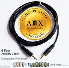 Gold Plated Auxiliary Cable Cord For iPhone 5 6 iPod Touch NANO Car Audio Aux