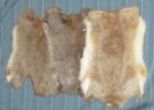Rabbit Pelt - Genuine Leather Fur - Brown Color -