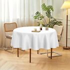 Sancua Round Tablecloth 60 Inch White, Stain and Wrinkle Resistant