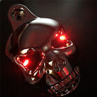 CHROME LED Skull Horn Cover Fit For Harley Big Twins V-Rods Stock Cowbell 92-13