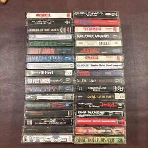 Death Metal Cassette Tapes Mixed Lot Of 34 Pictures Show Titles Of Cassettes!!!
