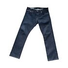 Gap 1969 Selvedge Mens Blue Denim Jeans Red Line Jeans Straight Button Fly 34x30