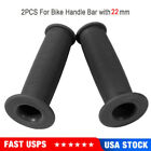 Pair Black Motorcycle Scooter Bicycle Anti-Slip Soft Rubber Handlebar Hand Grips