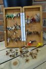 Original Don Gapen Cedar Fly Storage Box and Flies