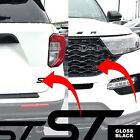 Gloss Black Front Rear ST Tail Gate DECALS Overlay For Ford Explorer 2020-2024