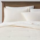 King Cotton Velvet Comforter & Sham Set Cream - Threshold