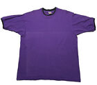 Vintage 90s Single Stitch T-Shirt Mens XXL Purple Black Ringer Grunge USA Made
