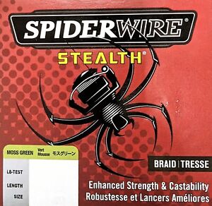 SPIDERWIRE STEALTH Moss Green Braided Fishing Line 200YD -CHOOSE LB