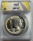1921  Peace US Silver Dollar,   MS61 by ANACS,   a SUPERB looking coin!!!