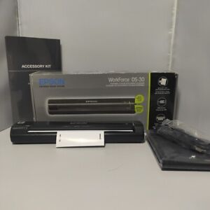 Epson WorkForce DS-30 Portable Scanner Document Receipt Business Cards Used Test