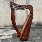 15 Strings Rosewood Polished Harp Natural Grain Engraved Wooden Harps + Accs