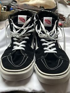 Vans Off The Wall High Skate Shoes Mens Sz 15 Black Suede Canvas