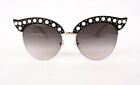GUCCI Woman Sunglasses GG0212S 001 Black/Gold 140 MADE IN ITALY - New