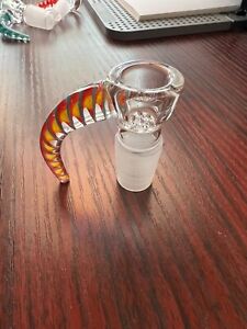 18mm red/yellow/blue  Horn Bowl VERY high quality thick glass built-in screen