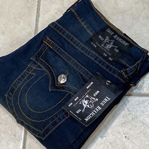 True Religion Ricky Flap Relaxed Thick Stitch Blue Jeans Men’s 32x32 $149 A20