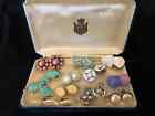 Lot of Vintage Earrings - Costume Jewelry with Vintage Jewelry Box
