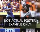 Vintage Bo Jackson Hit & Run 2-Sided Poster Raiders Royals 1988 22x34 *NEW NOS*