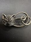 danecraft sterling silver cat brooch pin vintage