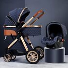 Baby Stroller 3 in 1 Baby Cart Can Sit Can Lie Portable Pushchair Baby Cradel US