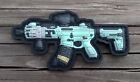 Teal AR PVC Rubber Morale Patch Hook and Loop Army Custom Rifle Gun 2A Gear #20