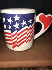 The Love Mug - American Flag. Great For July 4th 🇺🇸 USA OVERSIZED HEART HANDLE