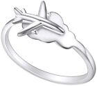 Airplane Adjustable Ring Jewelry In 925 Sterling Silver For Women's