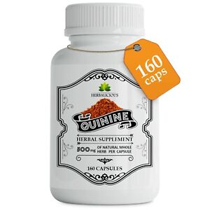 Quinine 160 Capsules Cramp Defense and Overall Digestive Health Natural Quinine