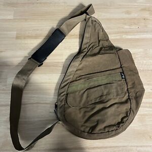 AmeriBag Healthy Back Bag Backpack Crossbody Sling Day Pack Adjustable Strap