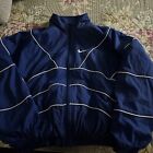 90s Vintage Nike Windbreaker  Lightweight Full Zip Jacket Kids 8-10 M. White/blu