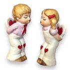 Vintage Valentine Lefton Boy & Girl Kissing Couple Figurines