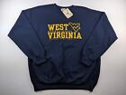 NEW Vintage West Virginia Mountaineers Graphic Sweatshirt Men L Navy Blue Sweat