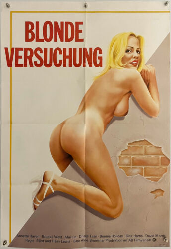 Sexploitation THE BLONDE original 1 sheet movie poster 1980 Annette Haven