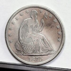 1870-S Liberty Seated Half Dollar - Ch XF Details, Surface Issues (#50197-H)