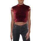 City Studio Womens Purple Lace Night Out Party Crop Top Blouse 1  3923