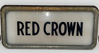 Original Red Crown Wayne Gas Pump Glass Insert & Metal Frame Standard Oil